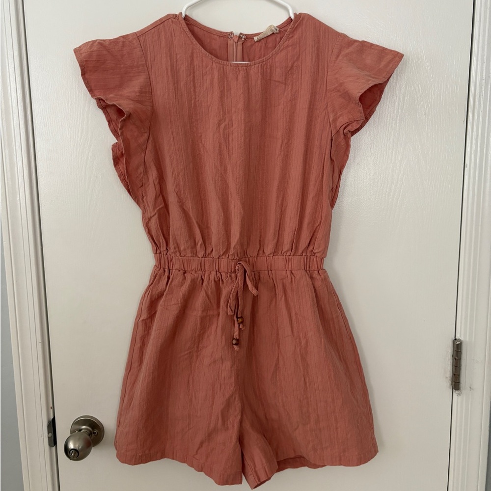 Zara Pink Ruffled Romper - Picture 2 of 4